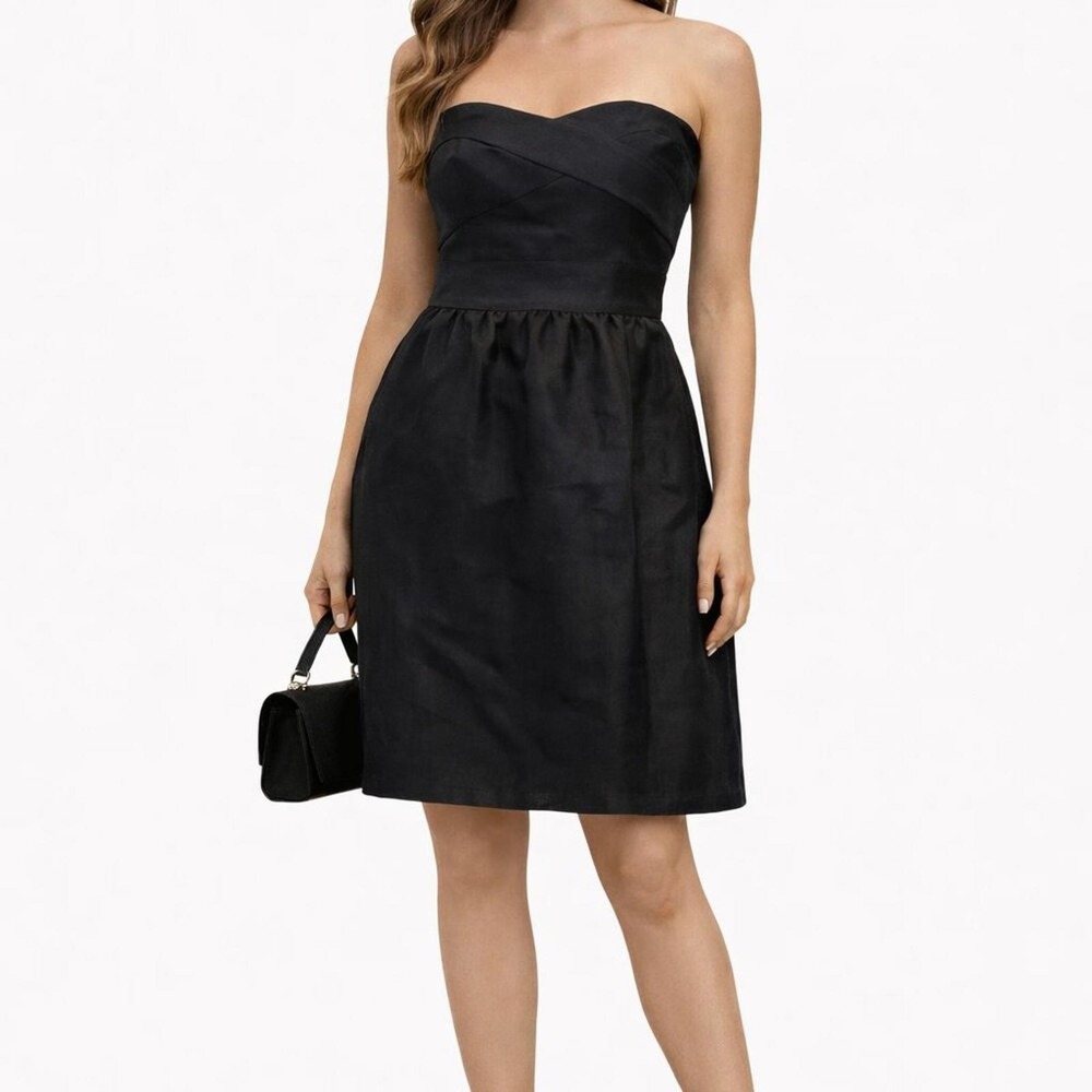 Ann Taylor Classic Black Strapless Dress Size 4P Cocktail Formal Wedding